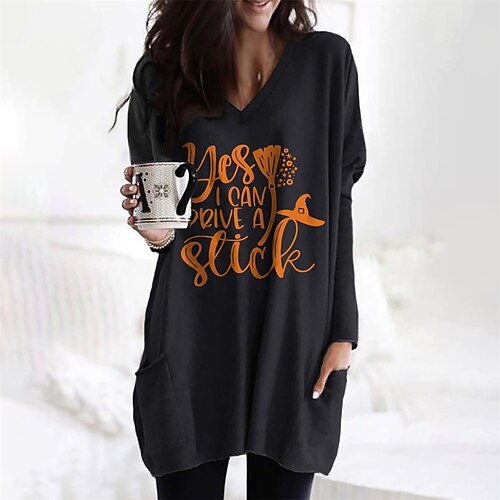 Women's Sweatshirt Pullover V Neck Ghost Print Halloween Casual Daily Streetwear Casual Halloween Clothing Apparel Hoodies Sweatshirts Black Gray
Women's Sweatshirt Pullover V Neck Ghost Print Halloween Casual Daily Streetwear Casual Halloween Clothing Apparel Hoodies Sweatshirts Black Gray