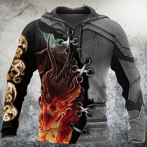 Men's Unisex Hoodie Pullover Hoodie Sweatshirt Dragon Graphic Prints Print Hooded Daily Sports 3D Print Designer Casual Hoodies Sweatshirts Long Sleeve Gray
Men's Unisex Hoodie Pullover Hoodie Sweatshirt Dragon Graphic Prints Print Hooded Daily Sports 3D Print Designer Casual Hoodies Sweatshirts Long Sleeve Gray