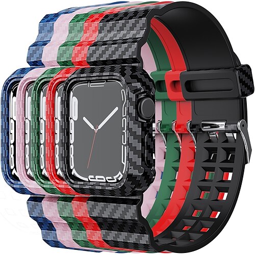 1PC Smart Watch Band Compatible with Apple iWatch 38mm Series 3/2/1 42mm Series 3/2/1 40mm Series 6/5/4 / SE TPU Waterproof Luxury Adjustable SmartWatch Band with Case for iWatch Smartwatch Strap
1PC Smart Watch Band Compatible with Apple iWatch 38mm Series 3/2/1 42mm Series 3/2/1 40mm Series 6/5/4 / SE TPU Waterproof Luxury Adjustable SmartWatch Band with Case for iWatch Smartwatch Strap