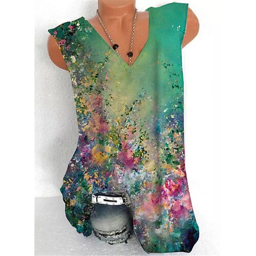 Women's Plus Size Curve Tops Tank Top Floral Zipper Print Sleeveless V Neck Streetwear Daily Holiday Cotton Spandex Jersey Spring Summer Green
Women's Plus Size Curve Tops Tank Top Floral Zipper Print Sleeveless V Neck Streetwear Daily Holiday Cotton Spandex Jersey Spring Summer Green