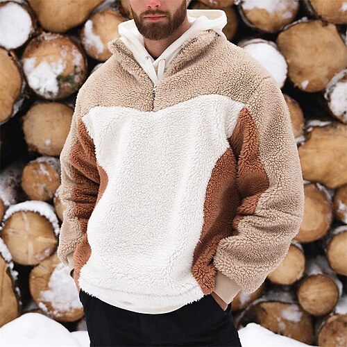 Men's Pullover Hoodie Sweatshirt Khaki Hooded Color Block Half Zip Sports Outdoor Streetwear Fleece Casual Big and Tall Esencial Spring Clothing Apparel Hoodies Sweatshirts Long Sleeve / Winter
Men's Pullover Hoodie Sweatshirt Khaki Hooded Color Block Half Zip Sports Outdoor Streetwear Fleece Casual Big and Tall Esencial Spring Clothing Apparel Hoodies Sweatshirts Long Sleeve / Winter