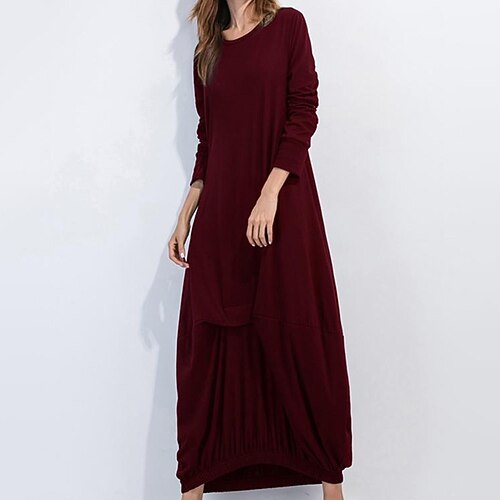 Women's T Shirt Dress Tee Dress Linen Dress Midi Dress Green Black Wine Light gray Dark Gray Long Sleeve Pure Color Plus High Low Fall Winter Round Neck Basic Casual Linen S M L XL 2XL 3XL 4XL 5XL
Women's T Shirt Dress Tee Dress Linen Dress Midi Dress Green Black Wine Light gray Dark Gray Long Sleeve Pure Color Plus High Low Fall Winter Round Neck Basic Casual Linen S M L XL 2XL 3XL 4XL 5XL