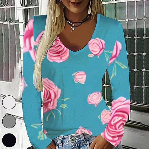 Women's T shirt Tee Green Graphic Geometric Print Long Sleeve Casual Daily Vintage V Neck Regular Geometric Painting S / 3D Print
Women's T shirt Tee Green Graphic Geometric Print Long Sleeve Casual Daily Vintage V Neck Regular Geometric Painting S / 3D Print