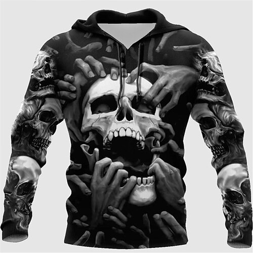 Men's Unisex Pullover Hoodie Sweatshirt Hooded Skull Graphic Prints Print Daily Sports 3D Print Streetwear Designer Casual Hoodies Sweatshirts Long Sleeve White Black
Men's Unisex Pullover Hoodie Sweatshirt Hooded Skull Graphic Prints Print Daily Sports 3D Print Streetwear Designer Casual Hoodies Sweatshirts Long Sleeve White Black