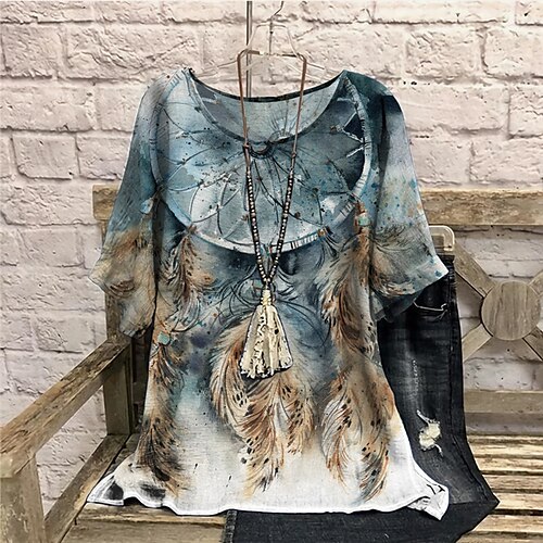 Women's Plus Size Tops Blouse Shirt Floral Print Half Sleeve Crewneck Vintage Casual Daily Going out Polyester Fall Winter Blue
Women's Plus Size Tops Blouse Shirt Floral Print Half Sleeve Crewneck Vintage Casual Daily Going out Polyester Fall Winter Blue