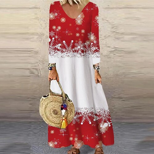 Women's Casual Dress Shift Dress Christmas Maxi long Dress Purple Wine Red Brown White Long Sleeve Plaid Santa Claus Elk Print Fall Winter V Neck Vacation Casual 2022 S M L XL XXL 3XL 4XL 5XL 6XL
Women's Casual Dress Shift Dress Christmas Maxi long Dress Purple Wine Red Brown White Long Sleeve Plaid Santa Claus Elk Print Fall Winter V Neck Vacation Casual 2022 S M L XL XXL 3XL 4XL 5XL 6XL