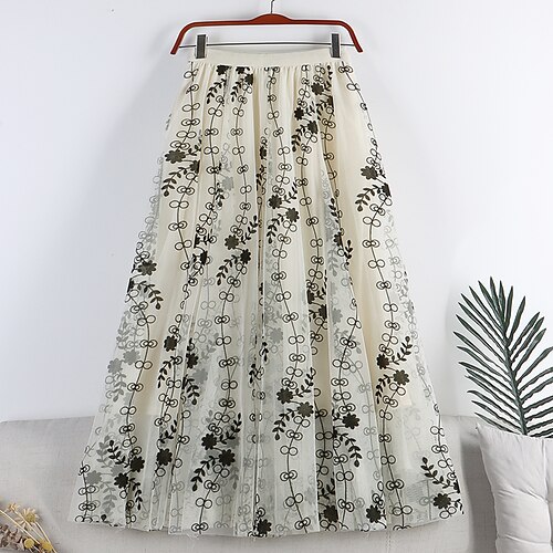 Women's Skirt Swing Maxi Polyester Brown Beige White Black Skirts Spring & Fall Layered Print Lined Elegant Long Daily Holiday One-Size
Women's Skirt Swing Maxi Polyester Brown Beige White Black Skirts Spring & Fall Layered Print Lined Elegant Long Daily Holiday One-Size