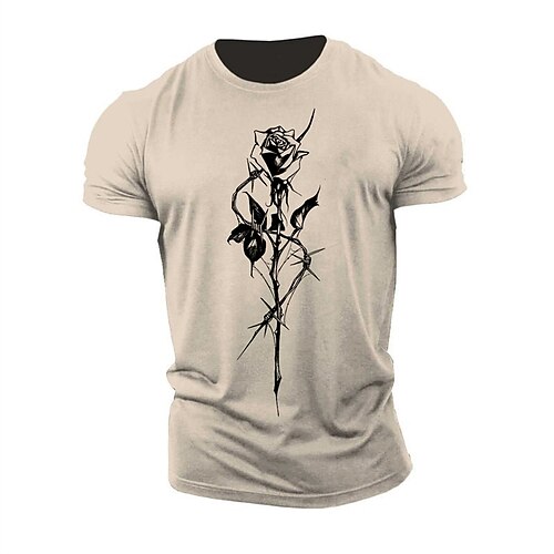 Men's Unisex T shirt Tee Rose Crew Neck Khaki Print Outdoor Street Short Sleeve Print Clothing Apparel Sports Designer Casual Big and Tall / Summer / Summer
Men's Unisex T shirt Tee Rose Crew Neck Khaki Print Outdoor Street Short Sleeve Print Clothing Apparel Sports Designer Casual Big and Tall / Summer / Summer