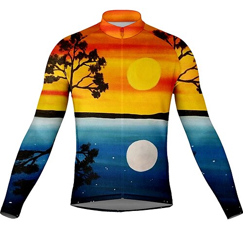 21Grams Men's Cycling Jersey Long Sleeve Bike Top with 3 Rear Pockets Mountain Bike MTB Road Bike Cycling Breathable Quick Dry Moisture Wicking Reflective Strips Blue Polyester Spandex Sports
21Grams Men's Cycling Jersey Long Sleeve Bike Top with 3 Rear Pockets Mountain Bike MTB Road Bike Cycling Breathable Quick Dry Moisture Wicking Reflective Strips Blue Polyester Spandex Sports