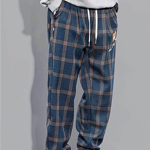 Men's Joggers Trousers Beach Pants Drawstring Elastic Waist 3D Print Lattice Graphic Prints Tartan Comfort Breathable Sports Outdoor Casual Daily Streetwear Designer Dark Blue Micro-elastic
Men's Joggers Trousers Beach Pants Drawstring Elastic Waist 3D Print Lattice Graphic Prints Tartan Comfort Breathable Sports Outdoor Casual Daily Streetwear Designer Dark Blue Micro-elastic