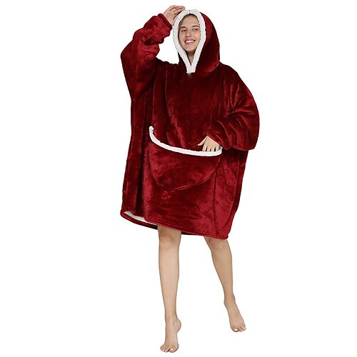 Adults' Oversized Hoodie Blanket Wearable Blanket With Pocket Unicorn Dog Solid Color Onesie Pajamas Flannel Cosplay For Men and Women Carnival Animal Sleepwear Cartoon Festival / Holiday Costumes
Adults' Oversized Hoodie Blanket Wearable Blanket With Pocket Unicorn Dog Solid Color Onesie Pajamas Flannel Cosplay For Men and Women Carnival Animal Sleepwear Cartoon Festival / Holiday Costumes