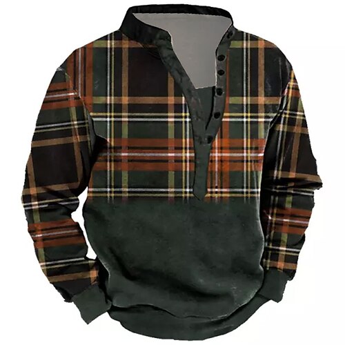 Men's Unisex Sweatshirt Pullover Button Up Hoodie Standing Collar Graphic Prints Tartan Print Casual Daily Sports 3D Print Streetwear Designer Casual Clothing Apparel Hoodies Sweatshirts Long Sleeve
Men's Unisex Sweatshirt Pullover Button Up Hoodie Standing Collar Graphic Prints Tartan Print Casual Daily Sports 3D Print Streetwear Designer Casual Clothing Apparel Hoodies Sweatshirts Long Sleeve
