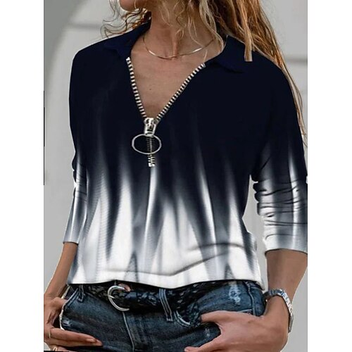 Women's Plus Size Tops Blouse Shirt Striped Zipper Print Long Sleeve V Neck Streetwear Casual Daily Going out Cotton Fall Winter Black
Women's Plus Size Tops Blouse Shirt Striped Zipper Print Long Sleeve V Neck Streetwear Casual Daily Going out Cotton Fall Winter Black
