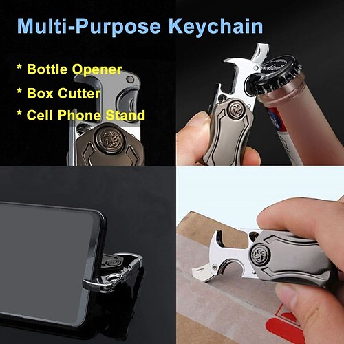 Carabiner Keychain Clip 5 in 1 Key Chain with Bottle Opener Multi-Function Carabiner Clip Metal Car Key Chains for Men Women 2 Key Rings Phone Stand Keychain Car Key Fob Unboxing Tool
Carabiner Keychain Clip 5 in 1 Key Chain with Bottle Opener Multi-Function Carabiner Clip Metal Car Key Chains for Men Women 2 Key Rings Phone Stand Keychain Car Key Fob Unboxing Tool