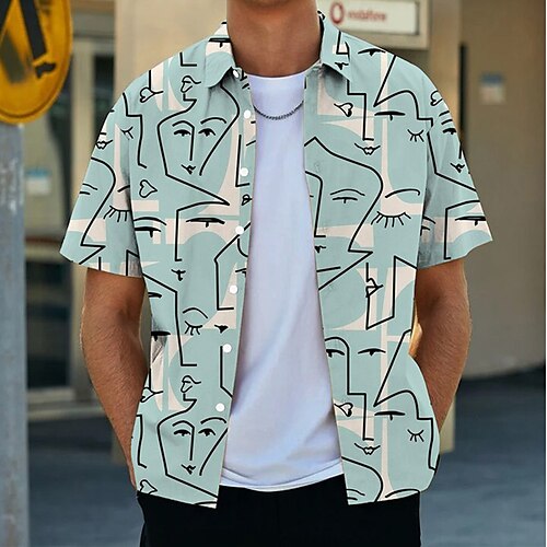 Men's Shirt Summer Hawaiian Shirt Abstract Turndown Blue 3D Print Outdoor Street Short Sleeves Button-Down Print Clothing Apparel Fashion Designer Casual Breathable / Spring
Men's Shirt Summer Hawaiian Shirt Abstract Turndown Blue 3D Print Outdoor Street Short Sleeves Button-Down Print Clothing Apparel Fashion Designer Casual Breathable / Spring