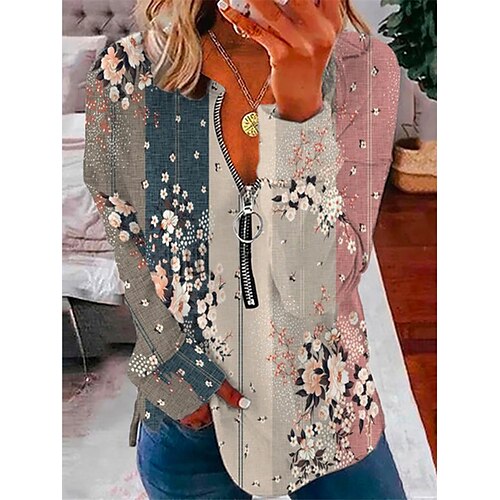 Women's Sweatshirt Quarter Zipper Hoodie Flower Patchwork Print Casual Daily Sports 3D Print Sportswear Casual Hoodies Sweatshirts Loose Fit Rainbow
Women's Sweatshirt Quarter Zipper Hoodie Flower Patchwork Print Casual Daily Sports 3D Print Sportswear Casual Hoodies Sweatshirts Loose Fit Rainbow