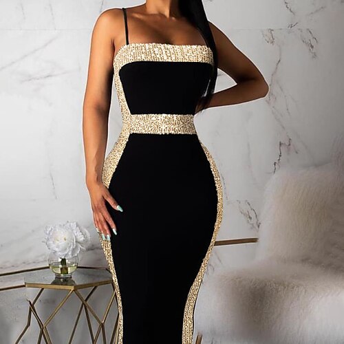 Women's Party Dress Sequin Dress Short Mini Dress Gold Sleeveless Color Block Sequins Patchwork Fall Winter Spaghetti Strap Party Stylish 2022 S M L XL XXL
Women's Party Dress Sequin Dress Short Mini Dress Gold Sleeveless Color Block Sequins Patchwork Fall Winter Spaghetti Strap Party Stylish 2022 S M L XL XXL