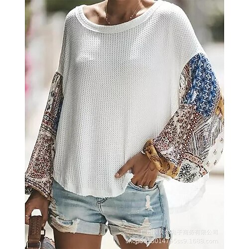 Spot 2021 European And American New White Knitted Style Lantern Sleeve Stitching Top
Spot 2021 European And American New White Knitted Style Lantern Sleeve Stitching Top