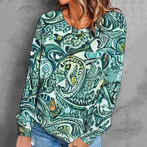 Women's Sweatshirt Pullover Retro Green Graphic Geometric Tie Dye Casual Round Neck Long Sleeve S M L XL 2XL 3XL / Winter
Women's Sweatshirt Pullover Retro Green Graphic Geometric Tie Dye Casual Round Neck Long Sleeve S M L XL 2XL 3XL / Winter
