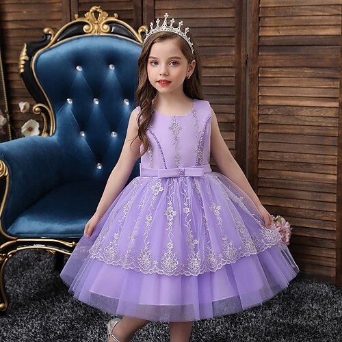 Kids Girls' Dress Jacquard Tulle Dress Maxi Dress Party Ruffle Short Sleeve Princess Dress 3-12 Years Spring Blue Purple Pink
Kids Girls' Dress Jacquard Tulle Dress Maxi Dress Party Ruffle Short Sleeve Princess Dress 3-12 Years Spring Blue Purple Pink
