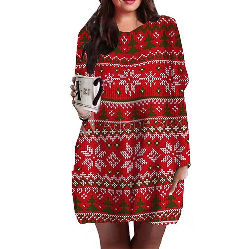 Women's Plus Size Christmas Tops Pullover Sweatshirt Cat Letter Print Long Sleeve Crewneck Casual Going out Polyester Fall Winter Wine khaki
Women's Plus Size Christmas Tops Pullover Sweatshirt Cat Letter Print Long Sleeve Crewneck Casual Going out Polyester Fall Winter Wine khaki