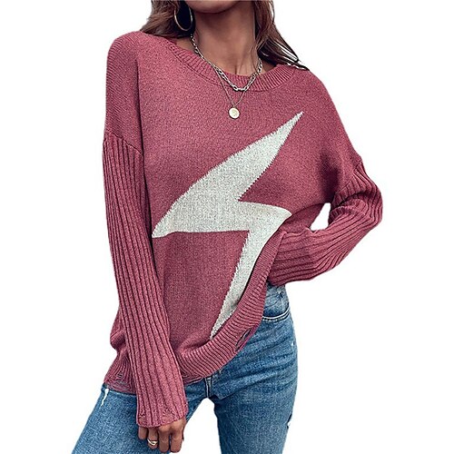 Women's Pullover Sweater jumper Jumper Ribbed Knit Knitted Color Block Crew Neck Stylish Casual Outdoor Daily Winter Fall Blue Pink S M L / Long Sleeve / Holiday / Regular Fit / Going out
Women's Pullover Sweater jumper Jumper Ribbed Knit Knitted Color Block Crew Neck Stylish Casual Outdoor Daily Winter Fall Blue Pink S M L / Long Sleeve / Holiday / Regular Fit / Going out