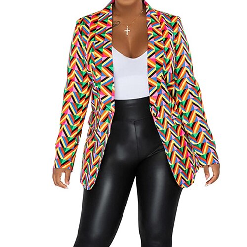 Women's Blazer Warm Breathable Outdoor Office Street Holiday Pocket Single Breasted Turndown Fashion OL Style Street Style Geometric Regular Fit Outerwear Long Sleeve Winter Fall Leaf Green Orange S
Women's Blazer Warm Breathable Outdoor Office Street Holiday Pocket Single Breasted Turndown Fashion OL Style Street Style Geometric Regular Fit Outerwear Long Sleeve Winter Fall Leaf Green Orange S