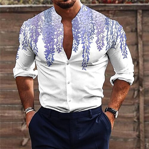 Men's Shirt Graphic Shirt Leaves Turndown Purple 3D Print Outdoor Street Button-Down Print Clothing Apparel Fashion Designer Casual Breathable / Long Sleeve / Long Sleeve
Men's Shirt Graphic Shirt Leaves Turndown Purple 3D Print Outdoor Street Button-Down Print Clothing Apparel Fashion Designer Casual Breathable / Long Sleeve / Long Sleeve
