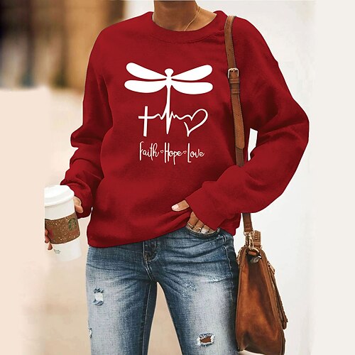 Women's Sweatshirt Pullover Crew Neck Animal Letter Print Daily Sports Holiday Hot Stamping Basic Casual Clothing Apparel Hoodies Sweatshirts Wine Red Green
Women's Sweatshirt Pullover Crew Neck Animal Letter Print Daily Sports Holiday Hot Stamping Basic Casual Clothing Apparel Hoodies Sweatshirts Wine Red Green