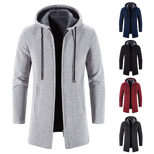 Men's Sweater Jacket Sweater Cardigan Sweater Sweater Hoodie Ribbed Knit Tunic Knitted Solid Color Hooded Basic Stylish Outdoor Daily Clothing Apparel Winter Fall Wine Light gray M L XL / Cotton
Men's Sweater Jacket Sweater Cardigan Sweater Sweater Hoodie Ribbed Knit Tunic Knitted Solid Color Hooded Basic Stylish Outdoor Daily Clothing Apparel Winter Fall Wine Light gray M L XL / Cotton