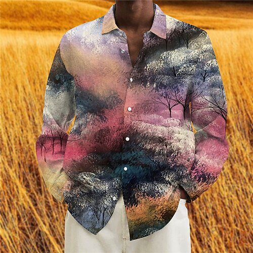 Men's Shirt Graphic Shirt Tree Turndown Rainbow 3D Print Outdoor Street Long Sleeve Button-Down Print Clothing Apparel Fashion Designer Casual Breathable
Men's Shirt Graphic Shirt Tree Turndown Rainbow 3D Print Outdoor Street Long Sleeve Button-Down Print Clothing Apparel Fashion Designer Casual Breathable