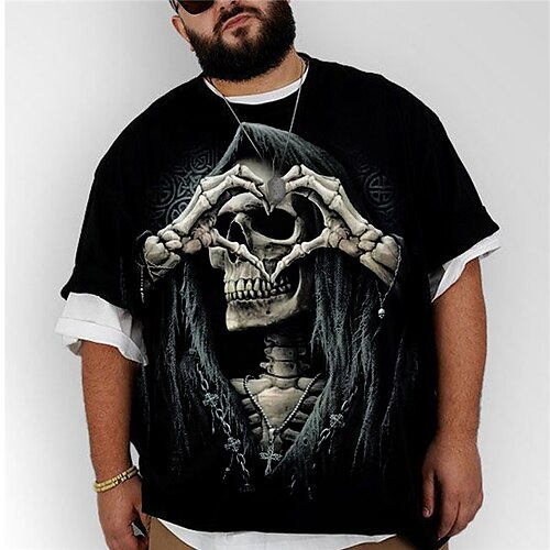 Men's Plus Size T shirt Tee Big and Tall Skull Crew Neck Short Sleeve Spring & Summer Basic Designer Classic Comfortable Street Casual Tops
Men's Plus Size T shirt Tee Big and Tall Skull Crew Neck Short Sleeve Spring & Summer Basic Designer Classic Comfortable Street Casual Tops