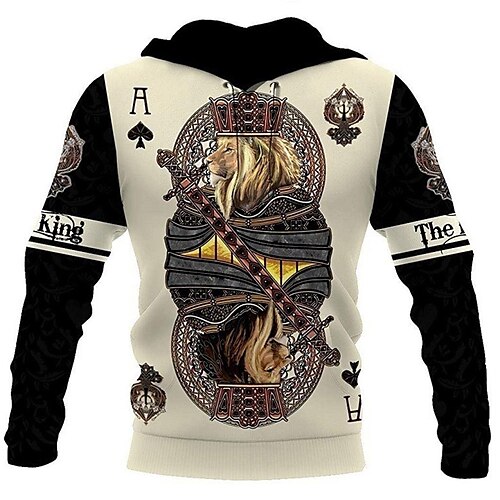 Men's Unisex Pullover Hoodie Sweatshirt Hooded Graphic Prints Poker Print Daily Sports 3D Print Streetwear Designer Casual Clothing Apparel Hoodies Sweatshirts Long Sleeve Khaki
Men's Unisex Pullover Hoodie Sweatshirt Hooded Graphic Prints Poker Print Daily Sports 3D Print Streetwear Designer Casual Clothing Apparel Hoodies Sweatshirts Long Sleeve Khaki