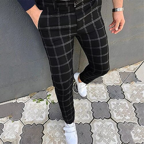 Men's Chinos Trousers Pencil Pants Jogger Pants Plaid Dress Pants Lattice Comfort Soft Casual Daily Smart Casual Black
Men's Chinos Trousers Pencil Pants Jogger Pants Plaid Dress Pants Lattice Comfort Soft Casual Daily Smart Casual Black