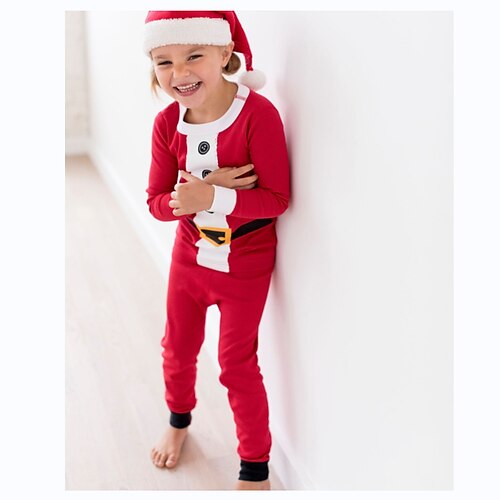 Kids Girls' Christmas T-shirt Pants Clothing Set 2 Pieces Long Sleeve Red Color Block Party Fashion 2-6 Years
Kids Girls' Christmas T-shirt Pants Clothing Set 2 Pieces Long Sleeve Red Color Block Party Fashion 2-6 Years