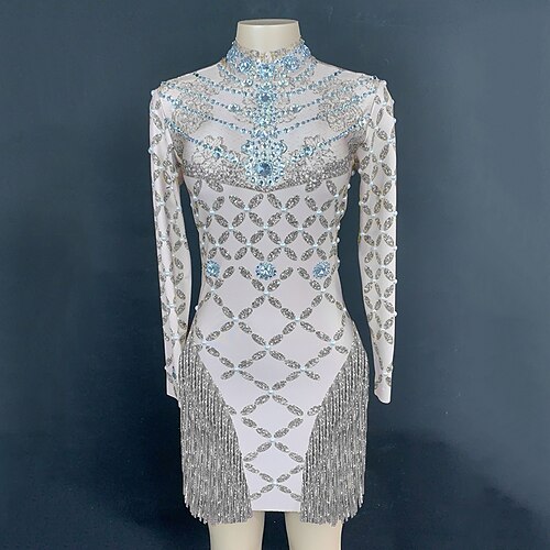 Costumi di danza Abito Cristalli / Strass Per donna Prestazioni Manica lunga Poliestere
Costumi di danza Abito Cristalli / Strass Per donna Prestazioni Manica lunga Poliestere