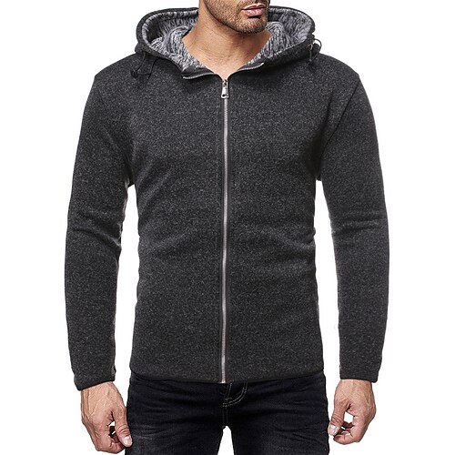 Men's Full Zip Hoodie Light gray Dark Gray Hooded Solid Color Sports & Outdoor Streetwear Cool Casual Big and Tall Winter Fall Clothing Apparel Hoodies Sweatshirts Long Sleeve / Spring
Men's Full Zip Hoodie Light gray Dark Gray Hooded Solid Color Sports & Outdoor Streetwear Cool Casual Big and Tall Winter Fall Clothing Apparel Hoodies Sweatshirts Long Sleeve / Spring
