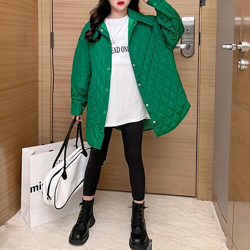 Kids Girls' Coat Outerwear Letter Long Sleeve Coat Daily Cotton Active Green Black Winter Fall 4-13 Years
Kids Girls' Coat Outerwear Letter Long Sleeve Coat Daily Cotton Active Green Black Winter Fall 4-13 Years