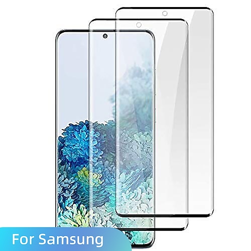 

2 pcs Phone Screen Protector For Samsung Galaxy S23 S22 S21 S20 Plus Ultra S10 Note 20 Ultra 10 Plus S9 Tempered Glass 9H Hardness Anti-Fingerprint High Definition Scratch Proof 3D Curved edge Phone