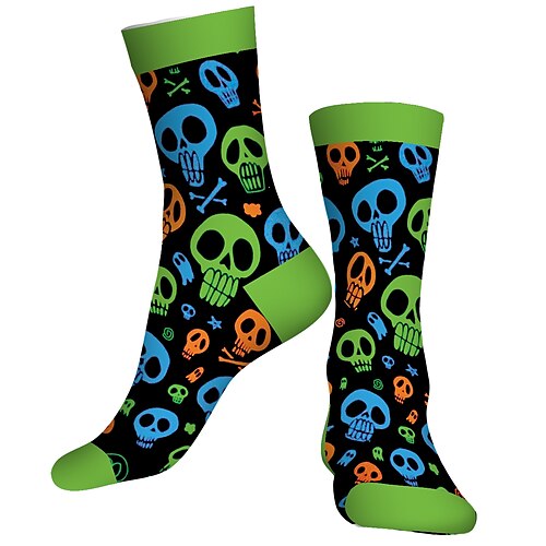 Socks Cycling Socks Halloween Socks Men's Women's Bike / Cycling Breathable Soft Comfortable 1 Pair Skull Cotton Green Orange Blue S M L / Stretchy
Socks Cycling Socks Halloween Socks Men's Women's Bike / Cycling Breathable Soft Comfortable 1 Pair Skull Cotton Green Orange Blue S M L / Stretchy