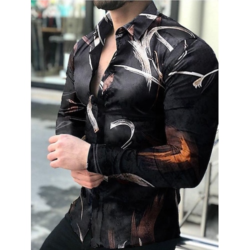 Men's Casual Shirt Graphic Shirt Striped Turndown Rainbow 3D Print Home Street Long Sleeve Clothing Apparel Fashion Designer Elegant Casual / Work
Men's Casual Shirt Graphic Shirt Striped Turndown Rainbow 3D Print Home Street Long Sleeve Clothing Apparel Fashion Designer Elegant Casual / Work