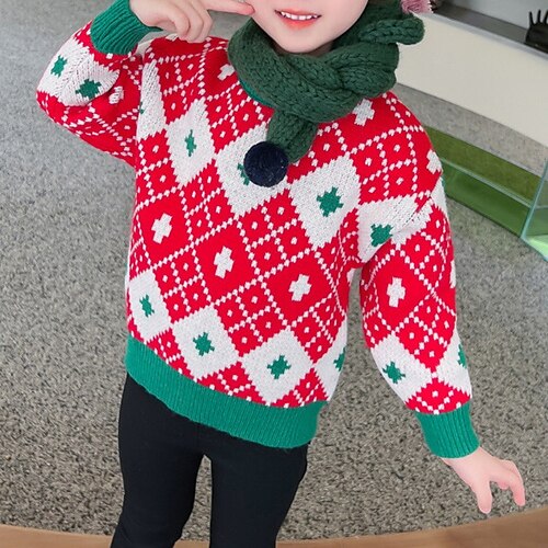 Kids Girls' Ugly Christmas Sweater Plaid Daily Long Sleeve Fashion Cotton 3-6 Years Winter Red
Kids Girls' Ugly Christmas Sweater Plaid Daily Long Sleeve Fashion Cotton 3-6 Years Winter Red