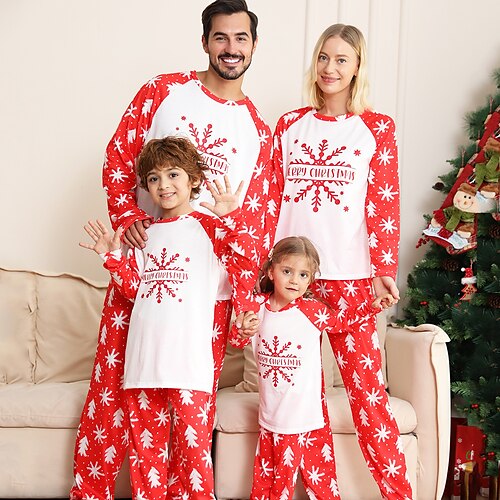 Family Look Christmas Pajamas Letter Snowflake Christmas Gifts Red Daily Matching Outfits
Family Look Christmas Pajamas Letter Snowflake Christmas Gifts Red Daily Matching Outfits