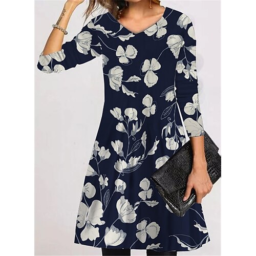 Women's Casual Dress T Shirt Dress Tee Dress Short Mini Dress Navy Blue Long Sleeve Floral Pocket Print Fall Winter V Neck Vacation Casual 2022 S M L XL XXL 3XL
Women's Casual Dress T Shirt Dress Tee Dress Short Mini Dress Navy Blue Long Sleeve Floral Pocket Print Fall Winter V Neck Vacation Casual 2022 S M L XL XXL 3XL