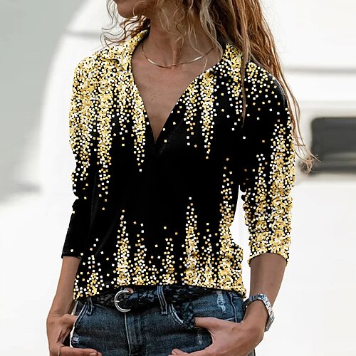 Women's Blouse Shirt Blue Purple Gold Graphic Floral Print Long Sleeve Daily Weekend Streetwear Casual Shirt Collar Regular Floral S / 3D Print
Women's Blouse Shirt Blue Purple Gold Graphic Floral Print Long Sleeve Daily Weekend Streetwear Casual Shirt Collar Regular Floral S / 3D Print