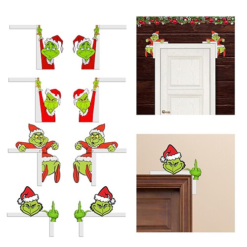 Christmas Creative Grinch Door Corner Ornaments Gifts Wooden Door Corner Ornaments
Christmas Creative Grinch Door Corner Ornaments Gifts Wooden Door Corner Ornaments