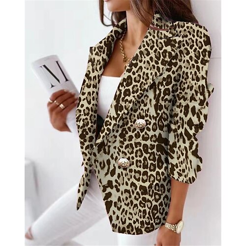 Women's Blazer Breathable Office Work with Pockets Double Breasted Turndown Formal Zebra Regular Fit Outerwear Long Sleeve Winter Fall Black Yellow White S M L XL XXL 3XL
Women's Blazer Breathable Office Work with Pockets Double Breasted Turndown Formal Zebra Regular Fit Outerwear Long Sleeve Winter Fall Black Yellow White S M L XL XXL 3XL
