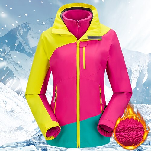 Women's Hiking 3-in-1 Jackets Ski Jacket Waterproof Hiking Jacket Fleece Winter Outdoor Thermal Warm Fleece Lining Waterproof Windproof Outerwear Trench Coat Top Hunting Ski / Snowboard Fishing
Women's Hiking 3-in-1 Jackets Ski Jacket Waterproof Hiking Jacket Fleece Winter Outdoor Thermal Warm Fleece Lining Waterproof Windproof Outerwear Trench Coat Top Hunting Ski / Snowboard Fishing