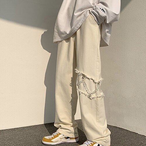 Men's Trousers Casual Pants Drawstring Elastic Waist Straight Leg Solid Colored Comfort Soft Daily Streetwear Loose Dark Khaki Black Micro-elastic / Elasticity
Men's Trousers Casual Pants Drawstring Elastic Waist Straight Leg Solid Colored Comfort Soft Daily Streetwear Loose Dark Khaki Black Micro-elastic / Elasticity