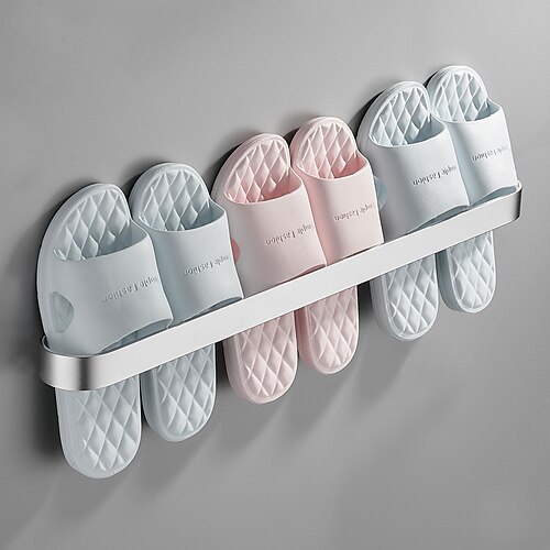 Silver U-Shaped Slipper Rack Hole Free Toilet Simple Household Door Drainage Wall Hanging Space Aluminum Bathroom Shoe Storage Rack
Silver U-Shaped Slipper Rack Hole Free Toilet Simple Household Door Drainage Wall Hanging Space Aluminum Bathroom Shoe Storage Rack